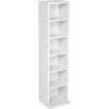 tectake 401700 stojan so 6 policami na 102 cédečiek 90x21x20cm - biela