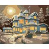 Zuty – Maľovanie podľa čísel – Zasnežený modrý dom (D. Rusty Rust), 40 × 50 cm, plátno + rám 8596530178897
