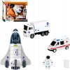 VEĽKÁ SÚPRAVA VESMÍR RAKETA NÁMORNÁ LOĎ LOĎ Sanitka Nákladné auto Kozmonaut
