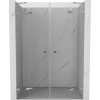 Mexen Lunar Duo sprchové dvere s krídlovým otváraním 140 cm, transparentné, chróm - 834D-140-000-01-00