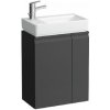 Laufen Pro S - Umývadlová skrinka s dvierkami a bočnou policou vpravo, 47x28x61 cm, grafit mat H4830010954801