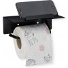 Držiak na toaletný papier s poličkou RD4384, čierny
