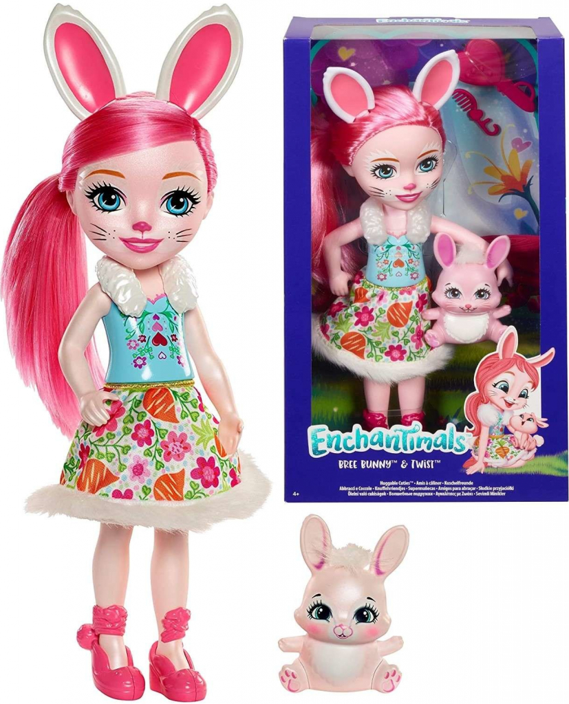 Mattel Enchantimals Bree Bunny 30 cm so zajačikom Twist