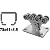 CAIS CAIS Vozík pre C-profil 73x61x3,5mm, 8 roliek SPEED S