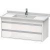 Duravit Ketho skrinka 100x45.5x48 cm závesná kúpeľňová skrinka pod umývadlo biela KT664502222