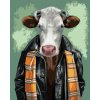 ZUTY Maľovanie podľa čísel MUŽ S KRAVSKOU HLAVOU Rámovanie vypnuté plátno na rám Rozmer 80 x 100 cm