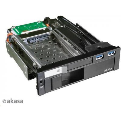 AKASA HDD box Lokstor M51, 3.5" a 2.5" pevný disk SATA do 5.25" vnútorná pozícia, USB 3.0, čierna AK-IEN-01