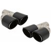 KITT Professional Exhaust Systems Carbon Fiber Exhaust Muffler Tips Polished Look Inlet 6.3cm