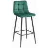 Barová stolička ARCETO - tmavozelený zamat / čierne nohy x 1 9401 71 00 00