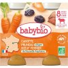 Baby Bio Mrkva a suš. slivky s hovädzím mäsom 2 x 200 g