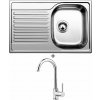 Blanco TIPO 45 S Compact nerez prírodný lesk 513441 + Deante ASTER BCA 062M chróm