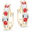 Cutie Jewellery Detské náušnice zlaté C3345Z-Ruby Dark