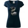 Basketball - jump shot - Dámske tričko Pure - L ( Tmavomodrá (veľmi tmavá - skoro čierna) )