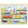 Viga puzzle na podložke 48 častí Poznajme transport