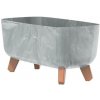 PROSPERPLAST Kvetináč GRACIA CASE BETON EFFECT 39cm sivý