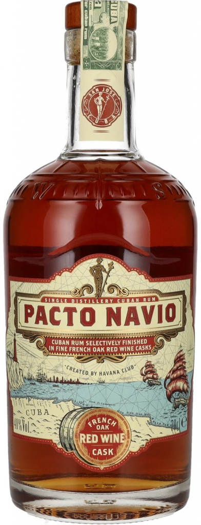 Pacto Navio French Oak red Wine Cask 40% 0,7 l (čistá fľaša)