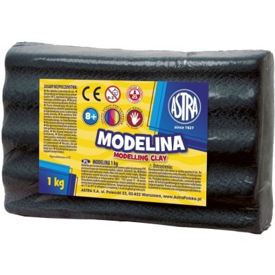 ASTRA - Modelovacia hmota do rúry MODELINA 1kg Čierna, 304111007