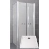ARTTEC Nástenný sprchový kút COMFORT B 12 číre sklo 80 x 80 x 198 cm s mramorovou vaničkou POLARIS PAN04546