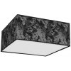 EUlight by MILAGRO Stropné svietidlo Satino Square, 1x čierne/strieborné textilné tienidlo, (biele plexisklo), (50 cm)
