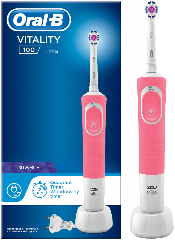 Oral-B Vitality 100 3D White Pink od 25,9 € - Heureka.sk