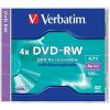 DVD-RW disk, prepisovateľný, 4,7GB, 4x, 1 ks, klasický obal, VERBATIM