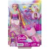 Mattel Barbie: Dreamtopia - Fantasy vlasy s vrkôčikom a Twist Styling Rainbow Extensions, HNJ06