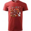 Zvieratká na triku - Klasické pánske tričko vyššej gramáže - 3XL ( Bordová )