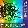 Vianočná led svetelná reťaz vonkajšia - programátor - 1000led - 50m multicolour