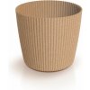 PROSPERPLAST Květináč MILLY ROUND ECO WOOD naturo 23,6 cm