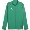 Pánska futbalová bunda Puma, TEAMCUP TRAINING JACKET Zelená,Biela M