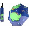 Dáždnik Dinosaurus skladacia látka/kov 25cm modrý