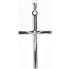 Šperk Holíč Väčší strieborný prívesok krížik s Kristom SPV36