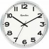 Analógové hodiny Manutan Expert, autonómny quartz, priemer 30 cm, hliník