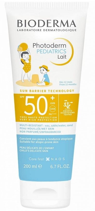 Bioderma Photoderm Pediatrics mlieko na opaľovanie pre deti SPF50+ 200 ml