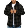 Pitbull West Coast mierne zateplená flanelová košeľa s kapucňou olive/black Farba: zelená, Veľkosť: 3XL
