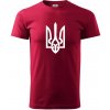 Ukrajina trojzubec veľký - Klasické pánske tričko vyššej gramáže - 4XL ( Marlboro červená )