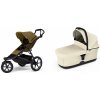 Športový kočík Thule Urban Glide 3 Nutria green + Korbička Bassinet Soft beige