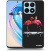 Picasee silikónový čierny obal pre Honor X8a - Flamingos pár