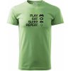 Play Eat Sleep Repeat game - Klasické pánske tričko vyššej gramáže - XL ( Trávová zelená )