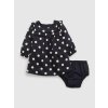 GAP Baby bodkované šaty Tmavomodrá 18-24M Tmavomodrá Tmavomodrá