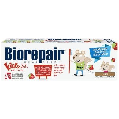 Biorepair Kids 0-6 Strawberry zubná pasta pre najmenšie deti s jahodovým extraktom 50 ml