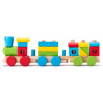 Woody Drevený skladací nákladný vlak - dva vagóny, 91846