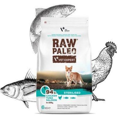 VETEXPERT Raw Paleo Sterilised Chicken&Tuna&Salmon 6 kg