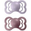 Bibs Supreme symetrické cumlíky silikon 2ks Dusky Lilac / Heather