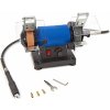 Malá stolná brúska a leštička 75 mm s prídavnou flexi hadicou s klieštinami (TrueTech)