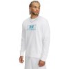 Pánska športová mikina cez hlavu Under Armour RIVAL TERRY LOGO CREW biela 1390140-100 - L