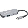 MANHATTAN Dokovací stanice USB-C na HDMI, USB-C PD 100W, USB-A, šedá 190299 Manhattan