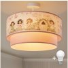 | Brilagi - LED detský prisadený luster BOBO 1xE27/60W/230V pr. 40 cm ružová/víly | 8590828051251