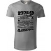 1976 v kocke - Tričko z organickej bavlny - L ( Starostrieborná )