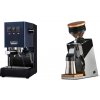 Gaggia New Classic E24 BC, blue + Eureka Mignon Single Dose PRO, Chrome & Oak